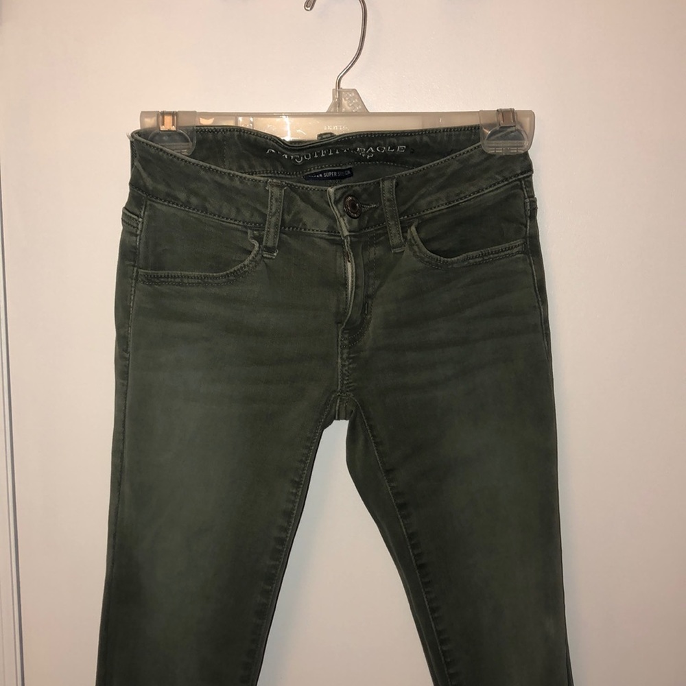 Women American Eagle skinny Jeans (green)